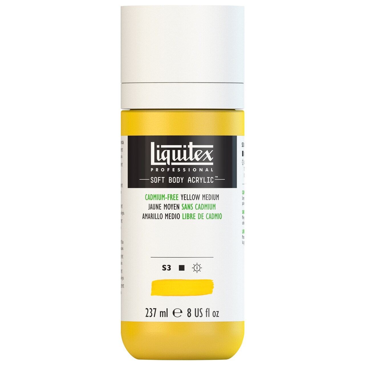 Liquitex Professional Soft Body Acrylic Color, 8 Oz. Bottle, Cadmium-Free Yellow Medium